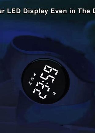 Huyvmay детские фитнес шагомерные часы без приложения и bluetooth, перезаряжаемые шагомер часы (цвет:чёрный)8 фото