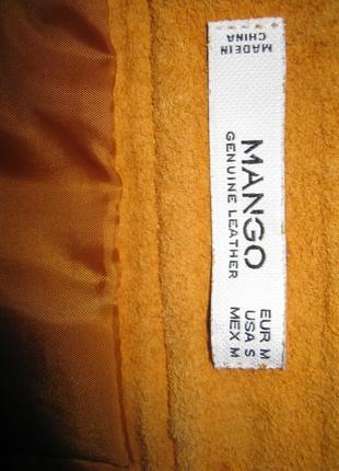 Замшевая, кожаная юбка с карманами mango5 фото