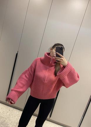Обьемний рожевий светр від українського бренду cher2 фото