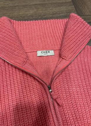 Обьемний рожевий светр від українського бренду cher4 фото