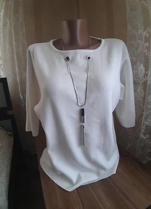 Кофточка с кулоном из плотного трикотажа s,m. новая без бирки.