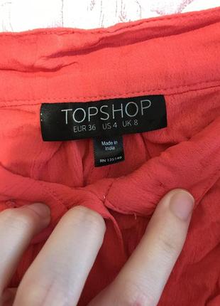 Алая юбка вискоза topshop размер xs-s4 фото