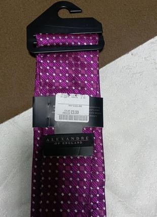 Краватка( галстук) фіолетово-срібна3 фото