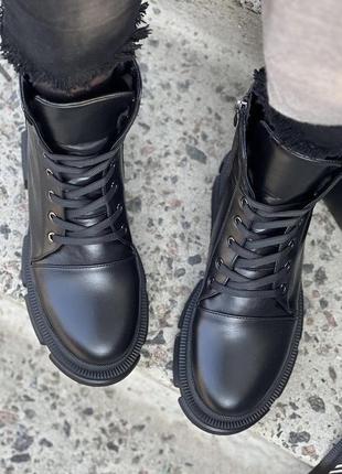Шкіряні ботинки сапоги берці