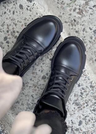 Шкіряні ботинки сапоги берці