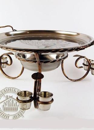 Садж для шашлику плато з рюмками