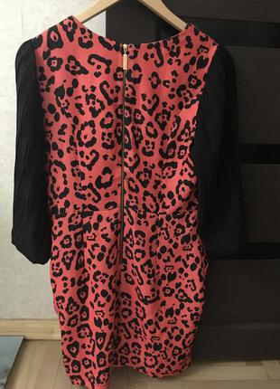 Платье нарядное леопардовый принт рукав широкий.2 фото