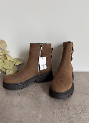 Кожаные сапоги от zara, сапоги из натуральной кожи