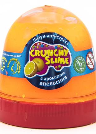 Лізун-антистрес tm mr.boo crunchy slime апельсин 120 г, у банці 7*6 см