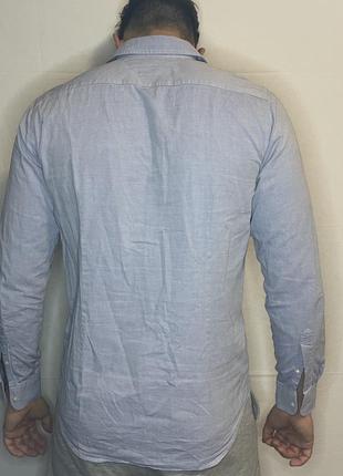 Рубашка рубашка tommy hilfiger однотона, размер m, оригинал2 фото