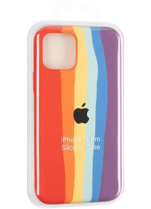 Чехол fiji colorfull для apple iphone 11 pro бампер накладка rainbow4 фото