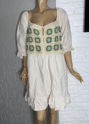 Сукня плаття з короткими об’ємними рукавами дуже великого розміру батал asos , xxxxxl 60-62р