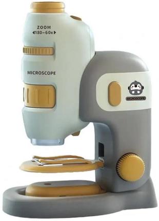 Мікроскоп дитячий портативний з тримачем для телефона та збільшенням 60х — 180х4 фото