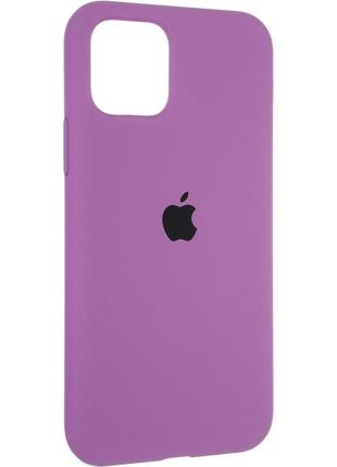 Чохол fiji silicone case для apple iphone 12 бампер накладка full soft purple