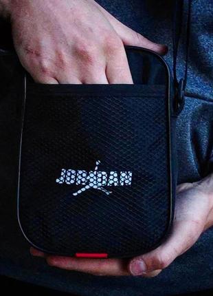 Стильний спортивний месенджер jordan set маленька чорна міська сумка через плече барсетка4 фото