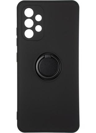 Чехол fiji holder ring для samsung galaxy a72 (a725) бампер накладка с подставкой black
