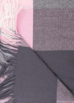Женский шарф eterno из кашемира в клеточку розовый серый ds-32900-112 фото