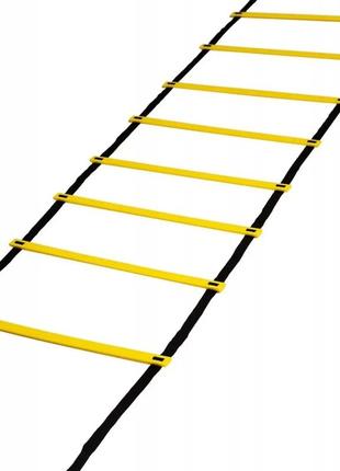 Лестница координационная для тренировки скорости power system ps-4087 agility speed ladder black/yellow dm-11