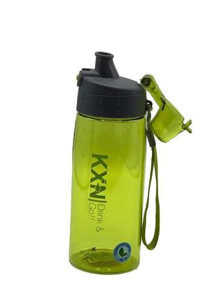 Пляшка спортивна для води пластикова для тренувань casno 580 мл kxn-1179 зелена dm-113 фото