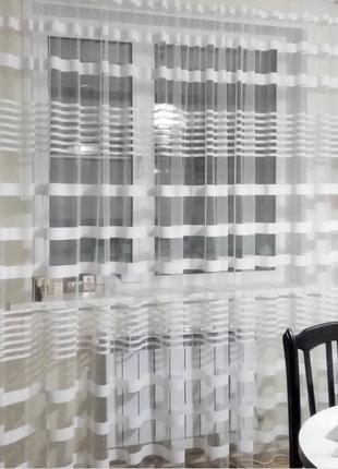 Тюль смужка біла на метраж