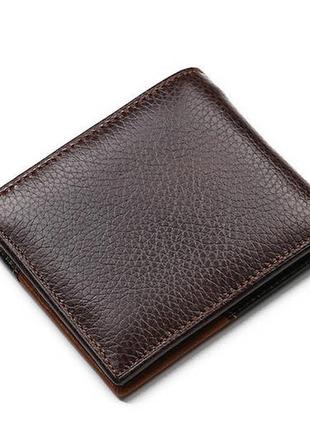 Кожаный мужской кошелек портмоне мужское из натуральной кожи с орлом gubintu, кошелек для мужчин кожа3 фото