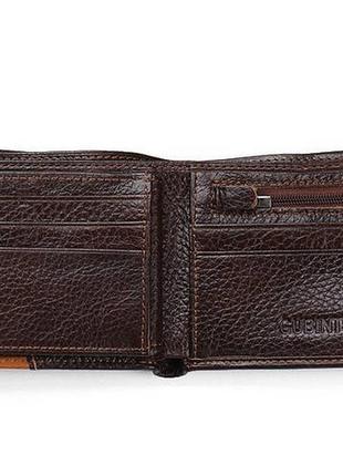 Кожаный мужской кошелек портмоне мужское из натуральной кожи с орлом gubintu, кошелек для мужчин кожа8 фото