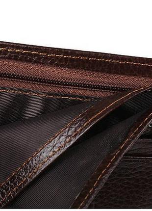 Кожаный мужской кошелек портмоне мужское из натуральной кожи с орлом gubintu, кошелек для мужчин кожа10 фото