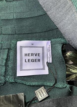 Бандажное зеленое изумрудное платье herve leger9 фото