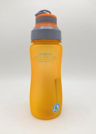 Бутылка спортивная для воды для тренировок casno 600 мл kxn-1116 оранжевая dm-114 фото