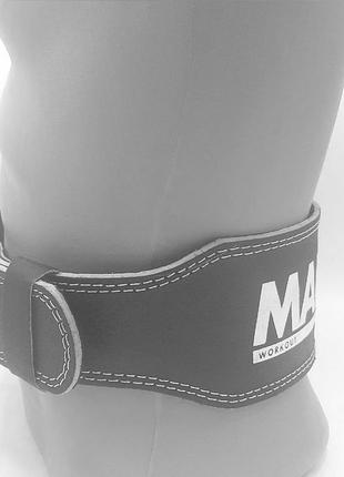 Пояс для тяжелой атлетики спортивный атлетический madmax mfb-244 sandwich кожаный black xl dm-116 фото