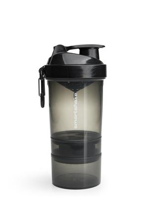 Пляшка шейкер спортивна універсальна для спортзалу smartshake original2go 600ml black (original) dm-11