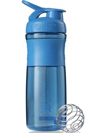 Бутылка шейкер спортивная универсальная для спортзала blenderbottle 28oz/820ml cyan (original) dm-11