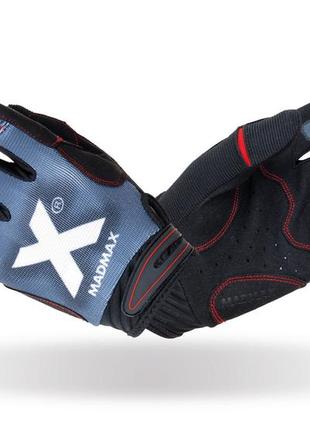 Перчатки для фитнеса спортивные тренировочные madmax mxg-102 x gloves black/grey/white l dm-11