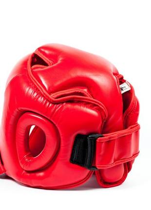 Боксерський шолом турнірний тренувальний спортивний для бокса powerplay червоний m dm-113 фото