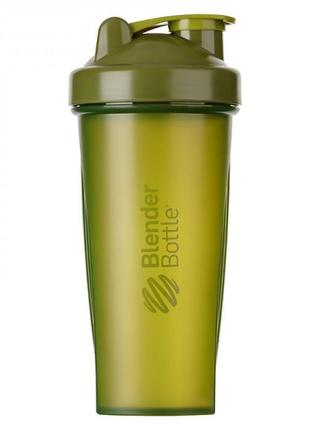 Шейкер спортивный с пружиной для спортивного питания blenderbottle classic 28oz/820ml moss green dm-113 фото