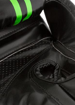 Боксерские перчатки спортивные тренировочные для бокса powerplay 3016 черно-зеленые 12 унций dm-114 фото