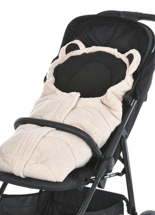 Конверт у коляску el camino 1132 footmuff teddy bear, бежевий