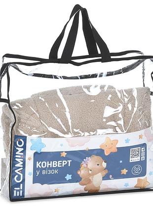 Конверт у коляску el camino 1132 footmuff teddy bear, бежевий