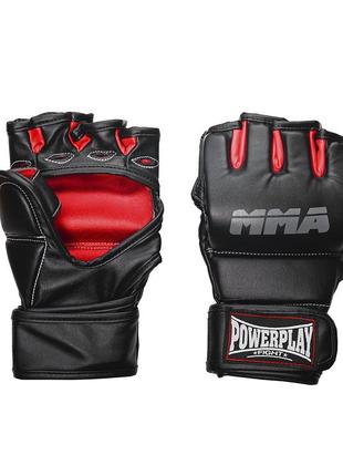 Перчатки для mma тренировочные спортивные перчатки для единоборств powerplay 3053 черно-красные s/m dm-11