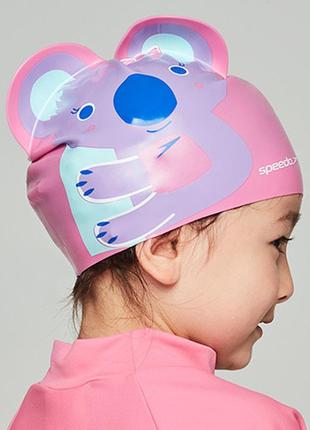 Шапка для плавания speedo koala prt character cap iu розовый, пурпурный дит osfm dr-112 фото