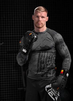 Боксерские перчатки спортивные тренировочные для бокса phantom germany black 16 унций (капа в подарок) dm-117 фото