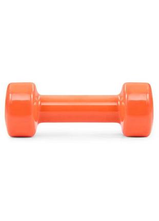 Гантели для фитнеса тренировочные виниловые powerplay 4125 achilles 2*4 кг. оранжевые (пара - 2шт.) dm-11
