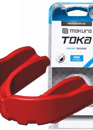 Капа для бокса защитная боксерская защита для единоборств makura toka взрослая red dm-11