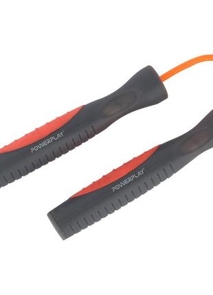 Скакалка тренировочная спортивная powerplay 4204 classic jump rope оранжевая (2,7m.) dm-11
