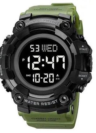 Часы наручные мужские skmei 1968ag army green, брендовые мужские часы, часы для мужчины. цвет: зеленый dm-11