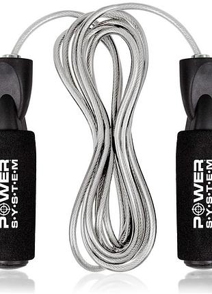 Скакалка тренировочная спортивная скоростная с подшипниками power system ps-4004 speed jump rope (2,8m.) dm-11