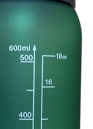 Пляшка спортивна для води пластикова casno 600 мл kxn-1196 зелена з соломинкою dm-115 фото