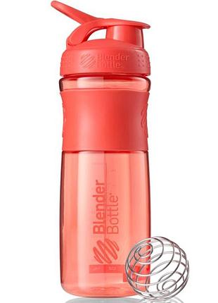 Пляшка шейкер спортивна універсальна для спортзалу blenderbottle 28oz/820ml coral (original) dm-11