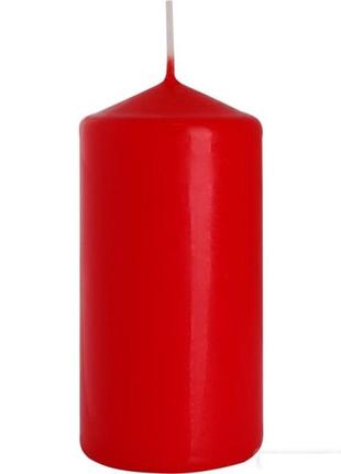 Свеча столовая цилиндрическая парафиновая благоухающая bispol sw60/120-030 красная dm-11