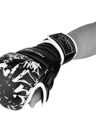 Перчатки для карате спортивные тренировочные для единоборств powerplay 3092krt черные-белые xs dm-112 фото